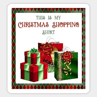 This Is My Christmas Shopping Shirt Sticker